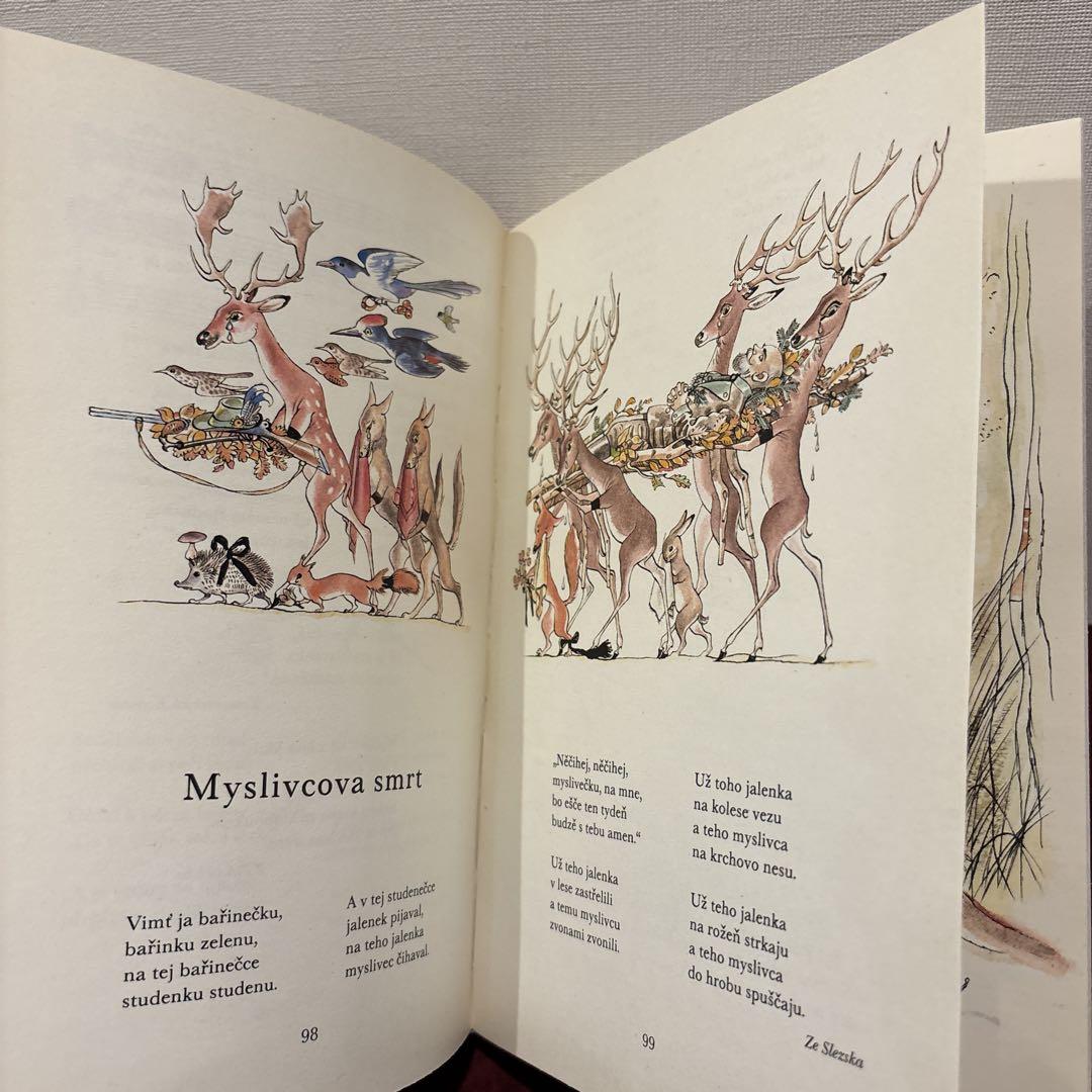 洋書　古書　チェコの古い絵本　春を彩る童謡集・詩集　鮮やかで美しい挿絵♡ 洋書 古書 チェコの古い絵本 春を彩る童謡集・詩集 鮮やかで