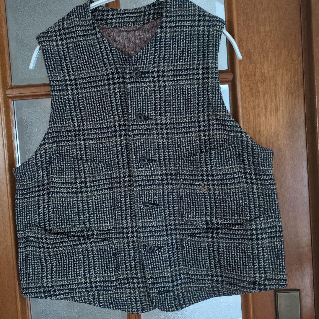 45rインディゴチェックベストM 45R