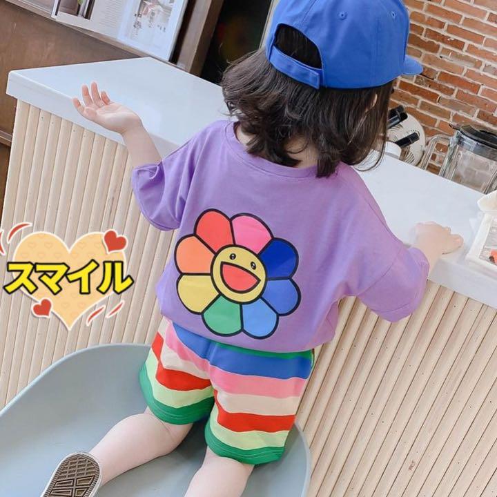 キッズセットアップ 長袖 80 ニコニコ向日葵トップス レインボーレギンス ついに入荷 ニコニコ向日葵トップス キッズセットアップ 長袖 80 ニコニコ向日葵トップス レインボーレギンス ついに入荷 ニコニコ向日葵トップス