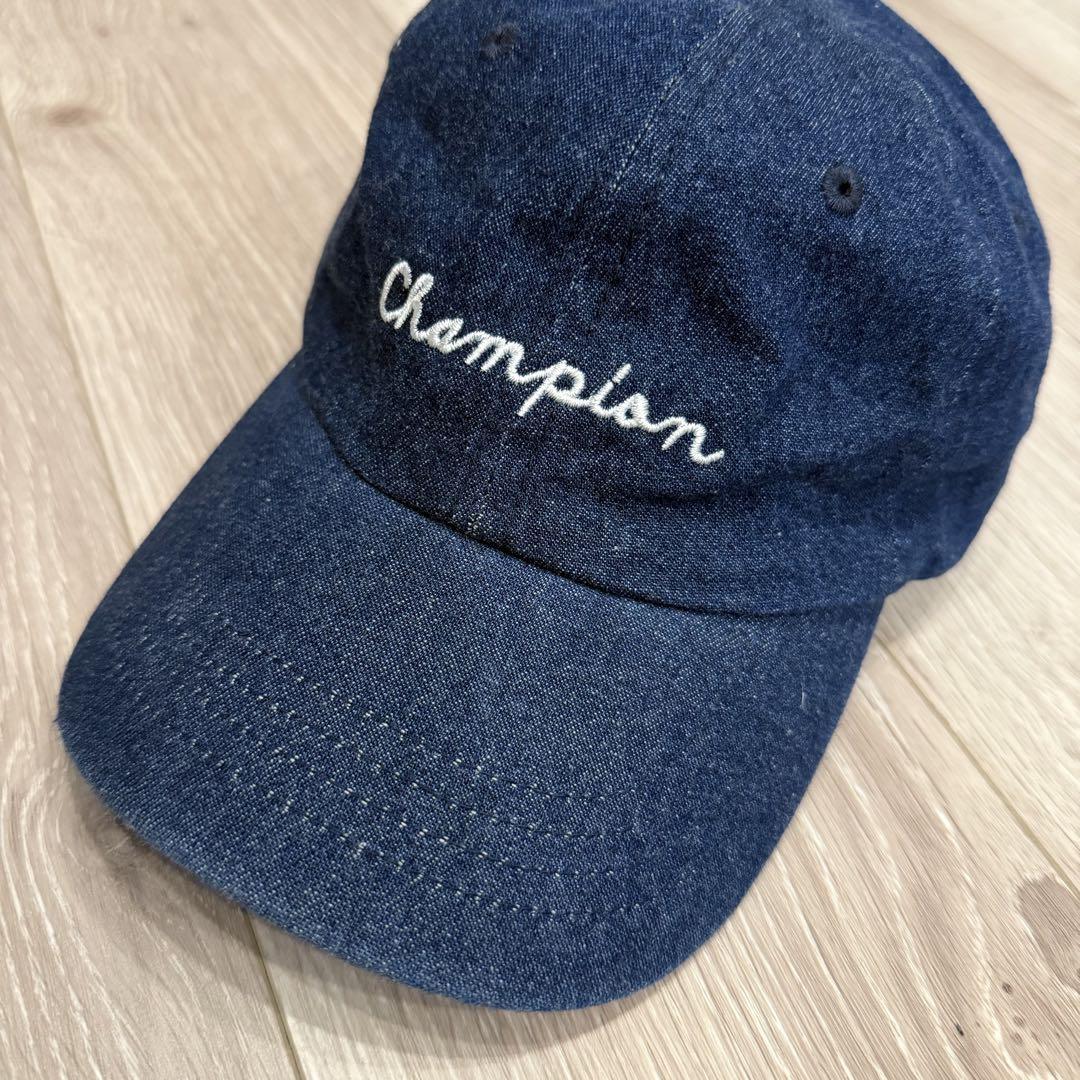 Champion ネイビー刺繍キャップ - メルカリ