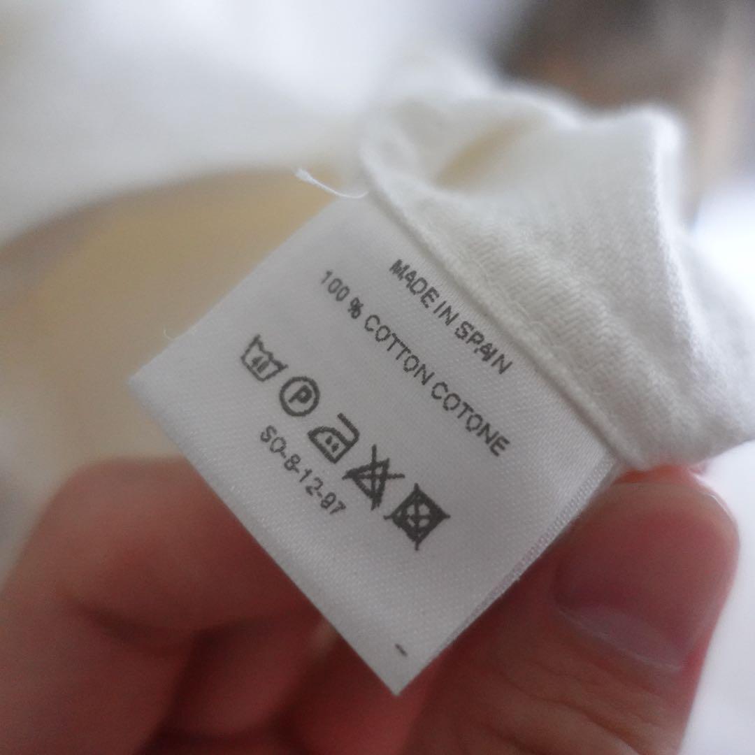 90s Ermenegirdo Zegna コットンヘリンボーン　ビッグシャツ