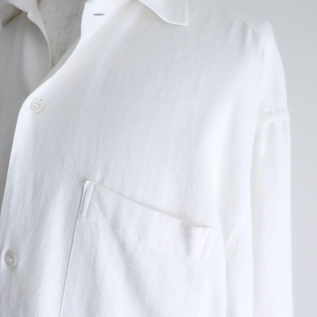 90s Ermenegirdo Zegna コットンヘリンボーン　ビッグシャツ