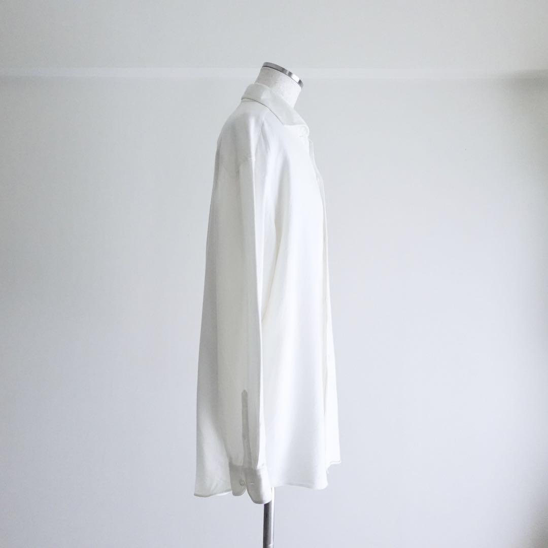 90s Ermenegirdo Zegna コットンヘリンボーン　ビッグシャツ