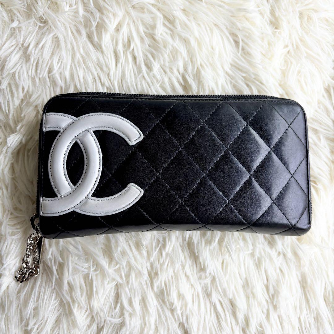 【美品✨】シャネル カンボン ラウンドジップ 長財布 楽天市場】【財布】CHANEL シャネル カンボンライン ラウンド