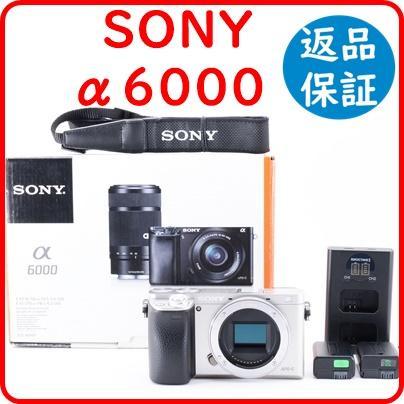 【美品】ソニー SONY α6000  バッテリー2個付《ショット数6625回》