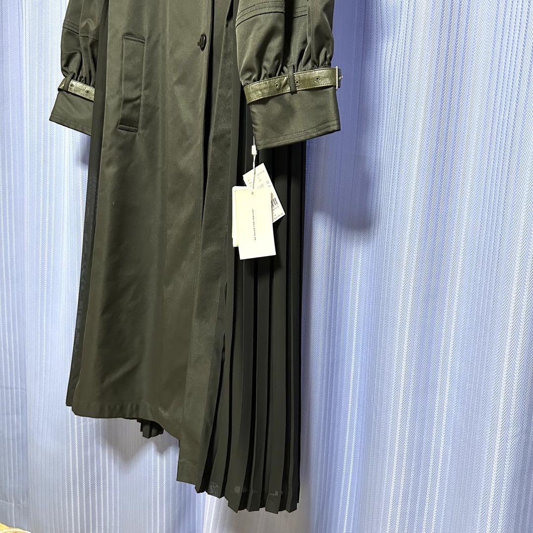 【AMERI 】アメリ　バルーンスリーブ プリーツトレンチ☆ブラック☆新品未使用