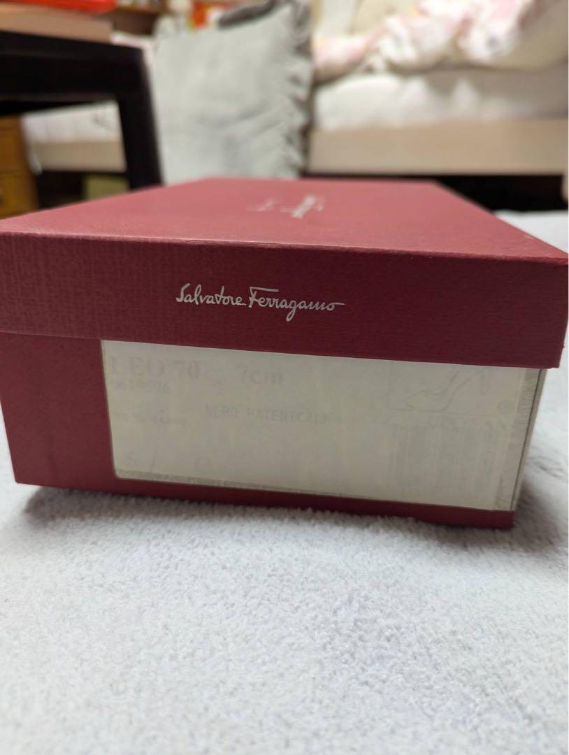 Ferragamo 黒 レザー ヒール 約5cm