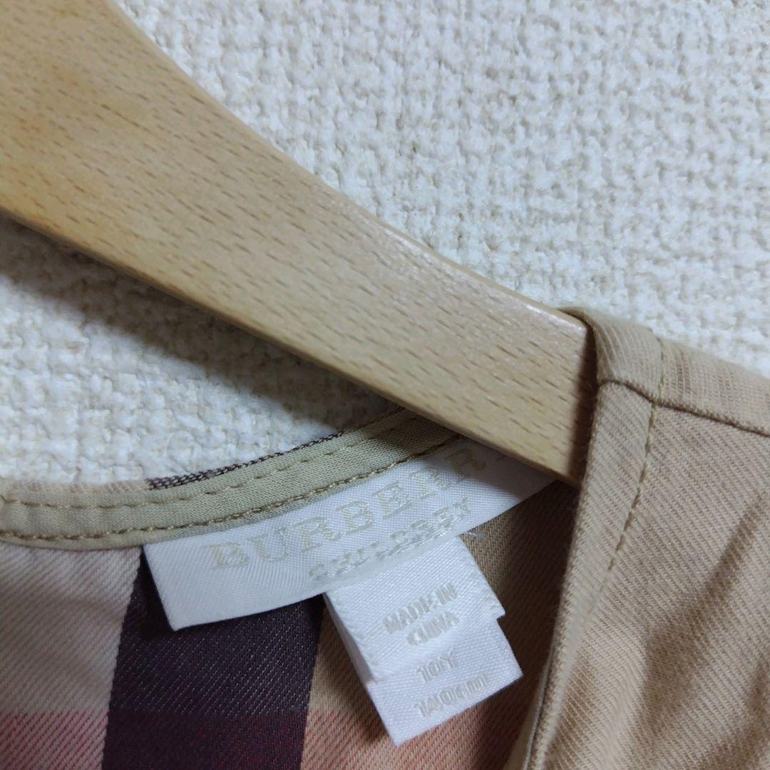 Burberry チェック ノースリーブワンピ 140 10Y - メルカリ