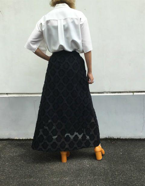 新品　RIM.ARK Hicks jacquard long SK　ブラック黒