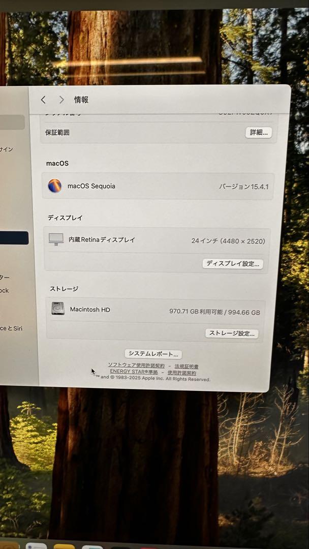 24インチ ブルー iMac 4.5K Retinaディスプレイモデル
