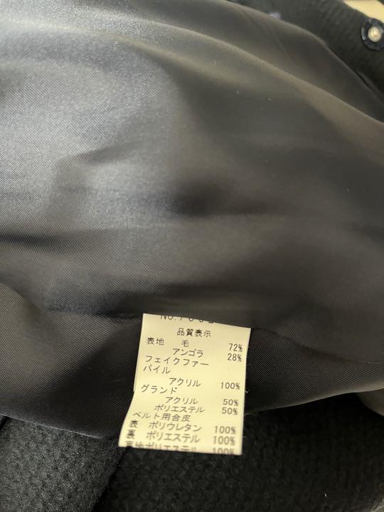 未使用 Petirobe(スコットクラブ系列) ファー付コートネイビー