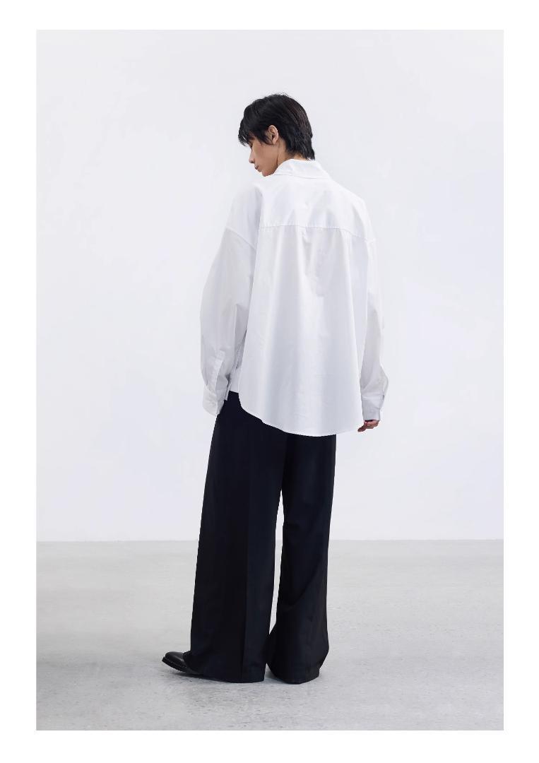 TERRAINCOGNITA シルエット構築的ローエッジ長袖シャツ 画像4