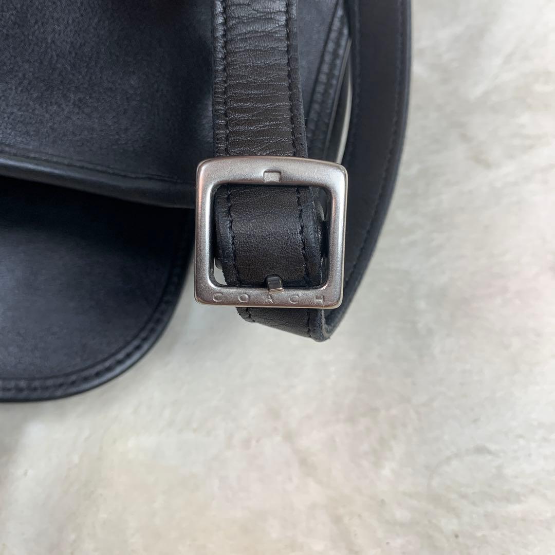 【美品】COACH オールドコーチ レザー 黒 ショルダーバッグ 9134