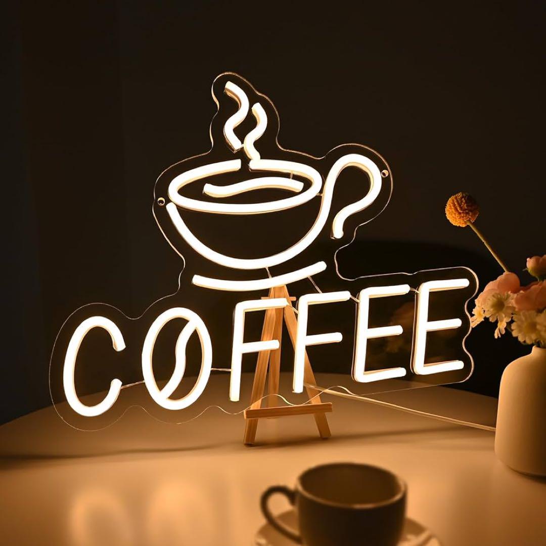coffee カフェ看板 ネオン風LEDライト USB おしゃれインテリア