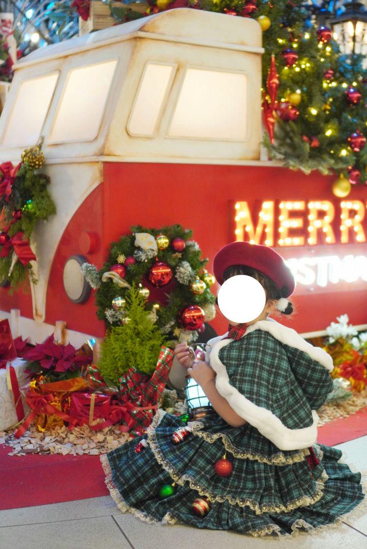 ハンドメイド　クリスマス　ワンピース&ケープセット