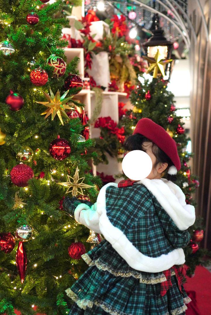ハンドメイド　クリスマス　ワンピース&ケープセット