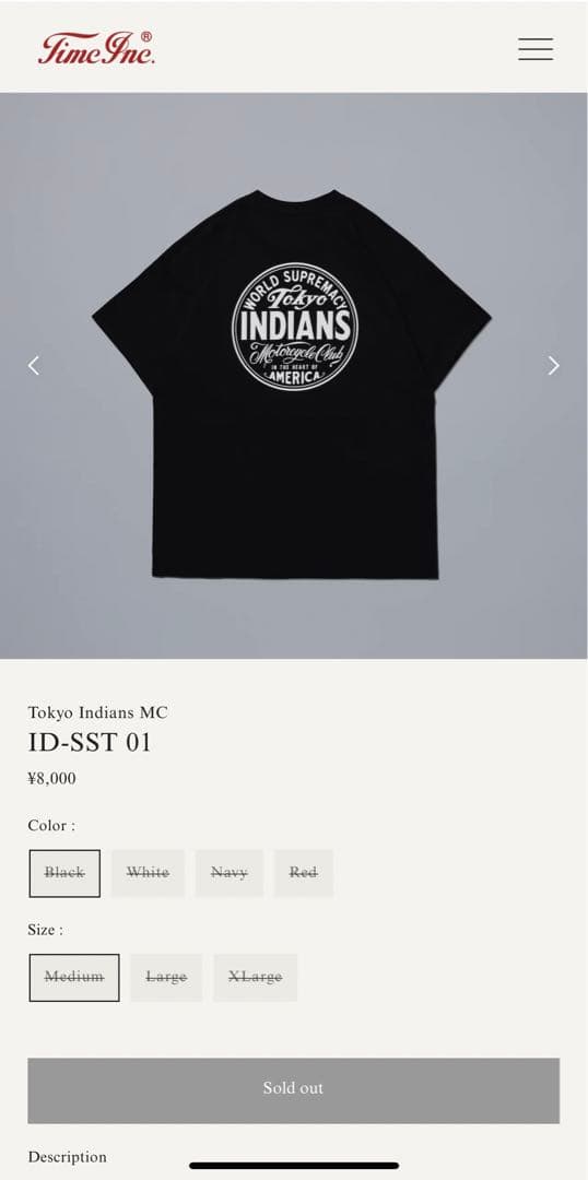 M 01 Tokyo Indians 東京インディアンズ ID-SST 01 Tokyo Indians 東京インディアンズ MC ID-SST 01