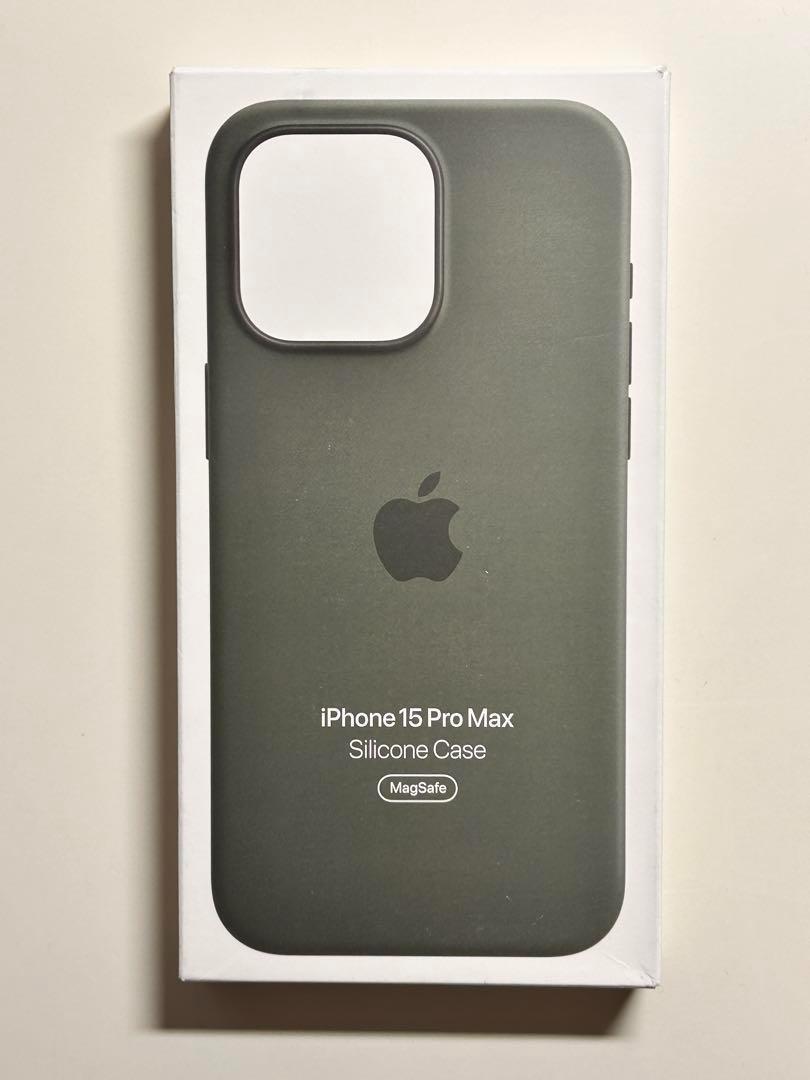 【新品】純正 iPhone 15 Pro シリコンケース・サイプレス② 新品】純正互換品iPhone 15 promax シリコンケース サイプレス緑