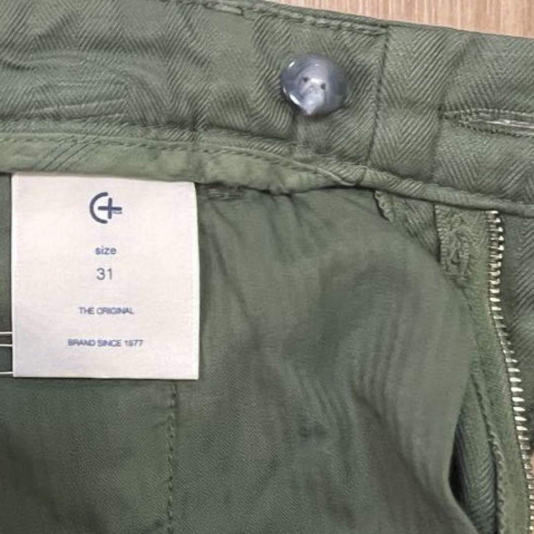 美品 3.2万 C+ 綿麻ツープリーツ31 オリーブ イタリア製 シープラス 美品 3.2万 C+ 綿麻ツープリーツ31 オリーブ イタリア製 シー