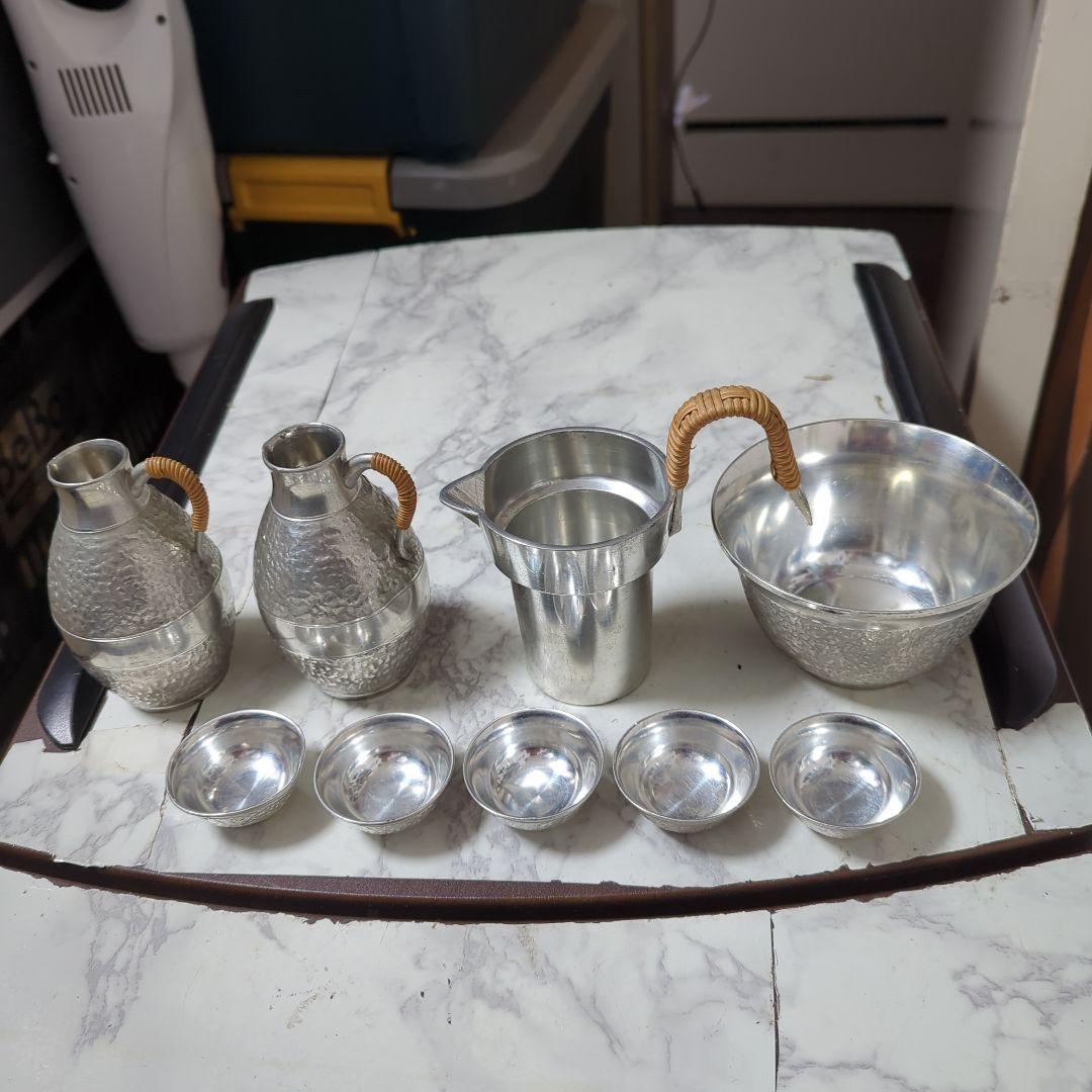（昭和レトロ商品）本錫製酒器９点セット