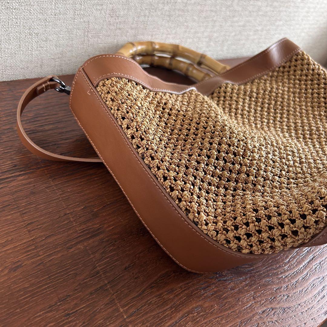 女性が喜ぶ♪ バンブー ◇かごバッグ Mara Max WEEKEND 2wayショルダー メルカリ - バッグ