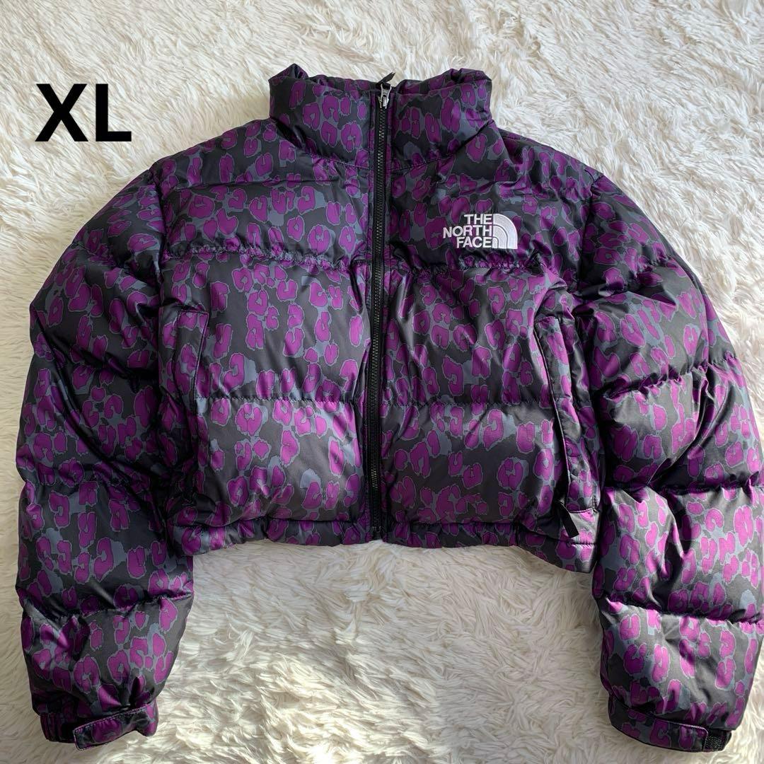 美品✨ノースフェイス ヌプシ レオパード ショートダウン 総柄 XL