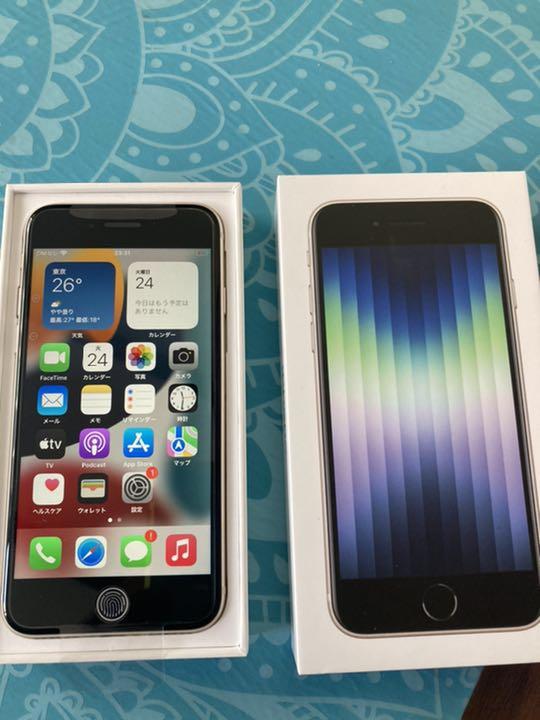 カメラ iPhone SE3 第3世代 128GB 新品 Starlight Zw3LS-m59646373747 からこんな