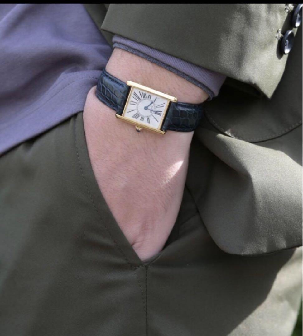 Cartier マストタンクLM QZ オパラン文字盤(ゴールド)
