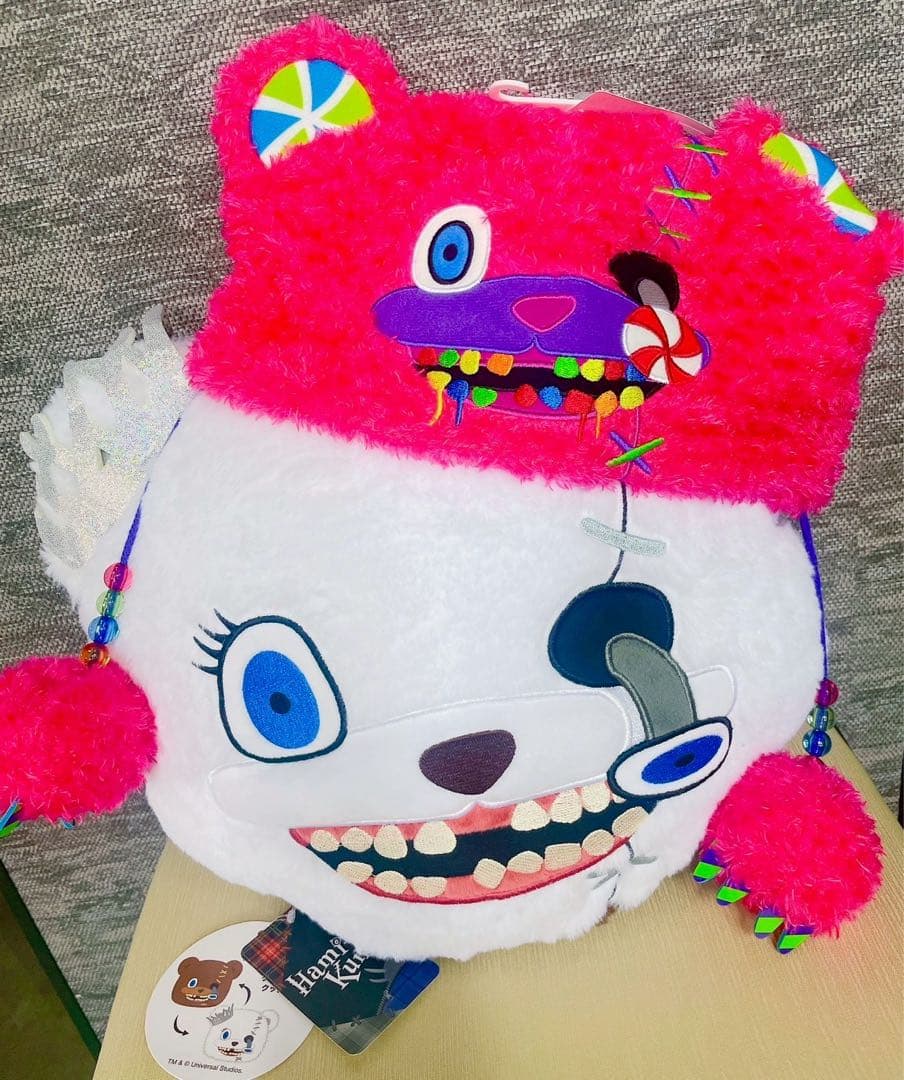 ハミクマ リバーシブルクッション＆キャンディハット２点SET USJ