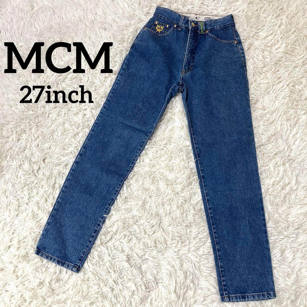 MCM エムシーエム デニム パンツ ヴィンテージ 27インチ Sサイズ ロゴ