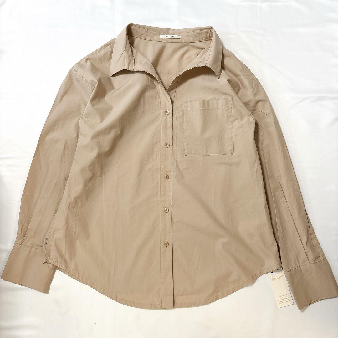 【新品】スナイデル コットン100% シャツ ブラウス モカ フリーサイズ