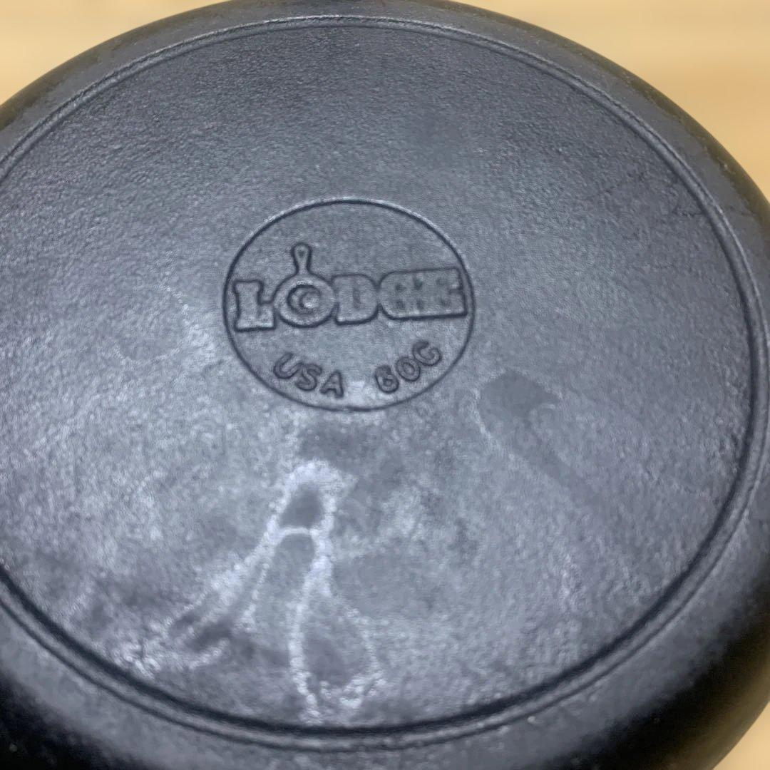 中古3枚 LODGE USA ロッジ ラウンドグリル 21cm 鉄板 キャンプ