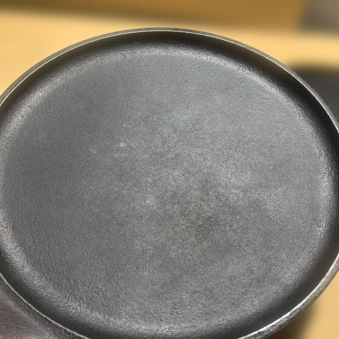 中古3枚 LODGE USA ロッジ ラウンドグリル 21cm 鉄板 キャンプ