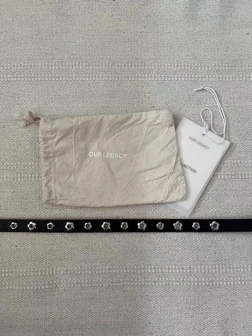 美品 OUR LEGACY BELT 2 CM Flowers ブラック