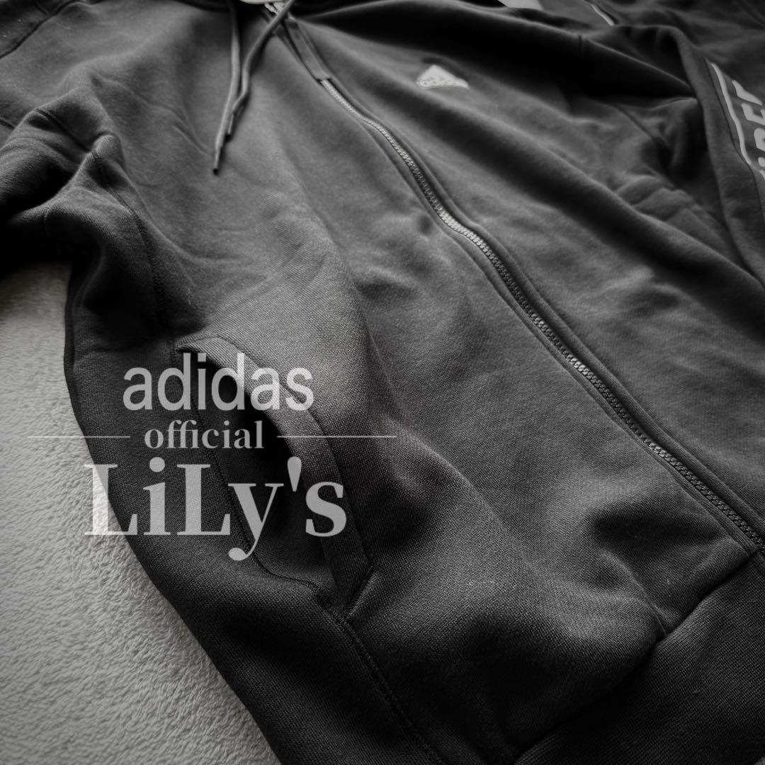 4新品　adidasセットアップ　Ｍサイズ　スリーストライプス　黒白
