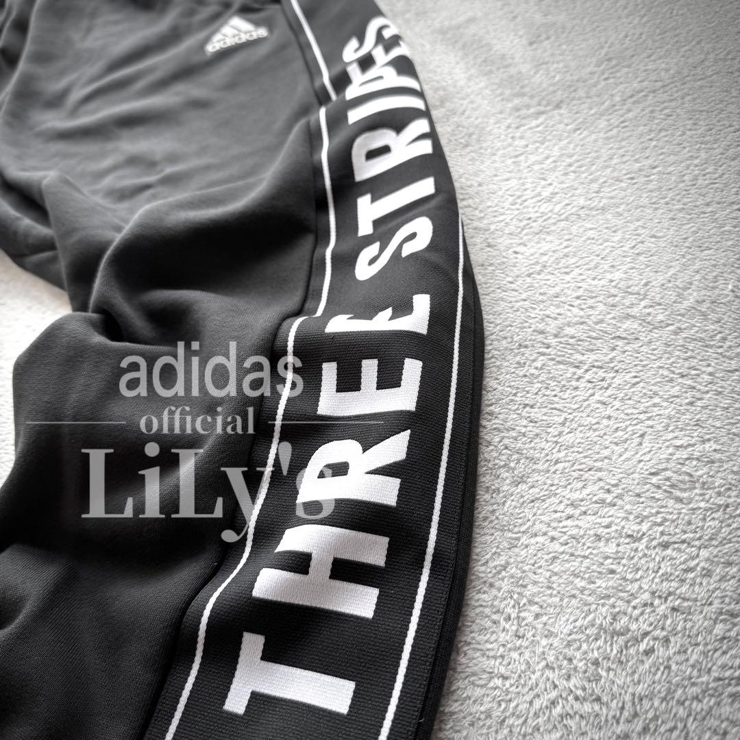 4新品　adidasセットアップ　Ｍサイズ　スリーストライプス　黒白