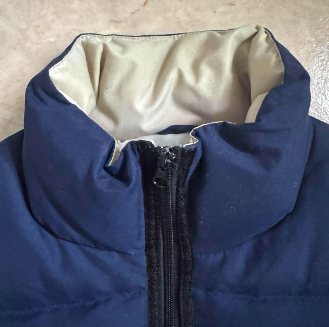 90s ダウンベスト 古着 Champion ネイビー 希少 色味◯