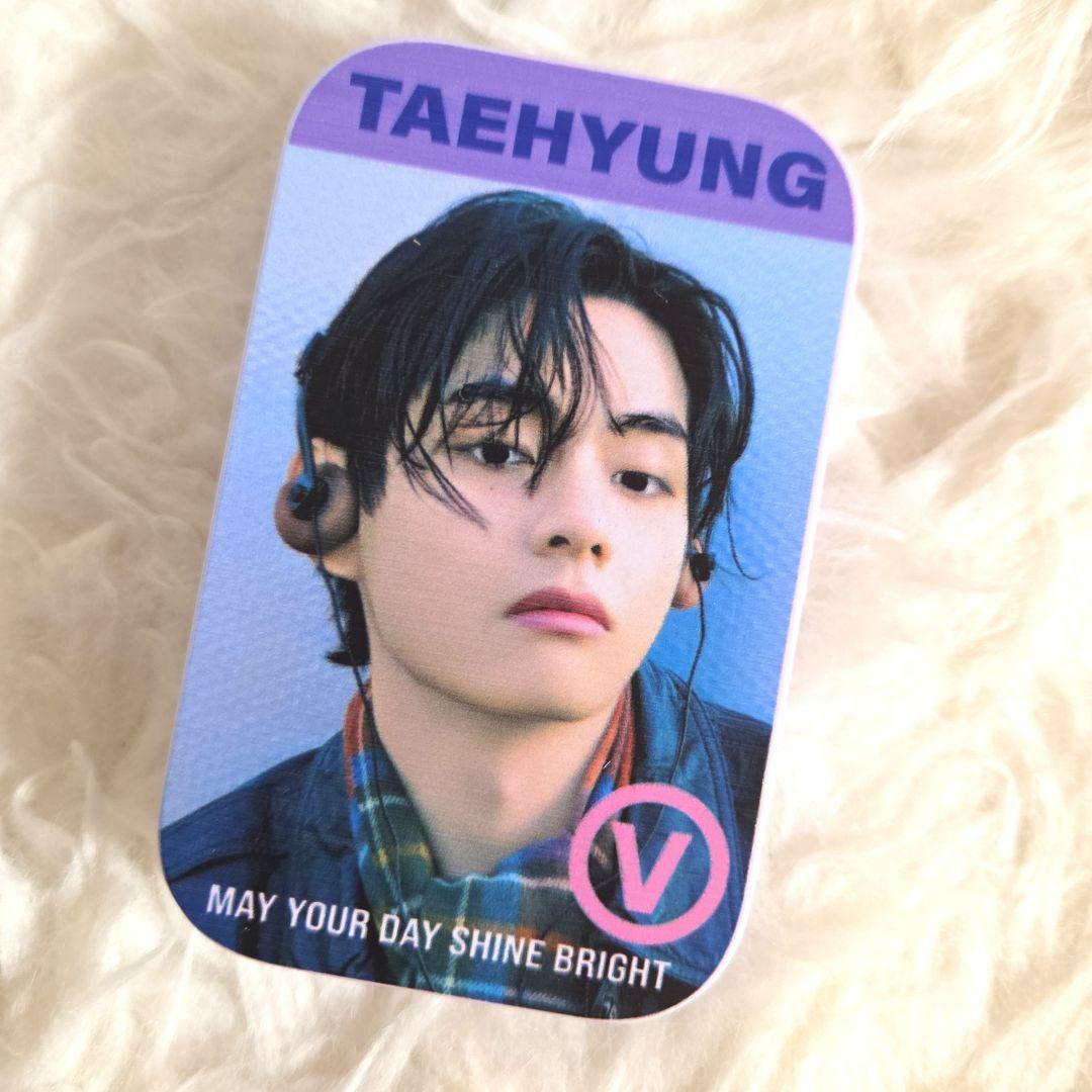 BTS V テテ 缶ケース透明カード10枚セット - メルカリ