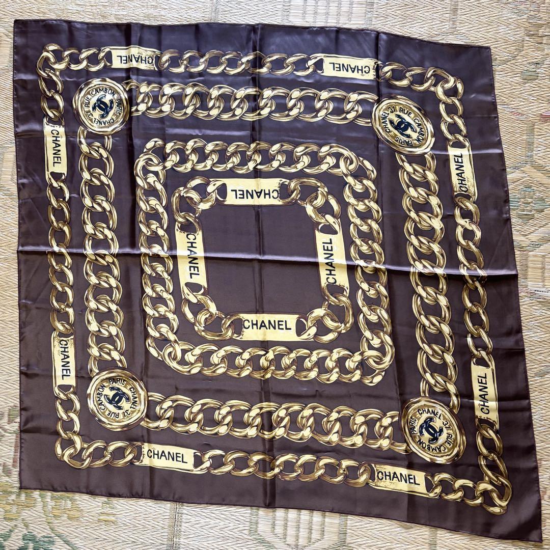 【匿名配送】CHANELシャネル　大判スカーフ　❤︎ CHANEL シャネル スカーフ 大判 - メルカリ