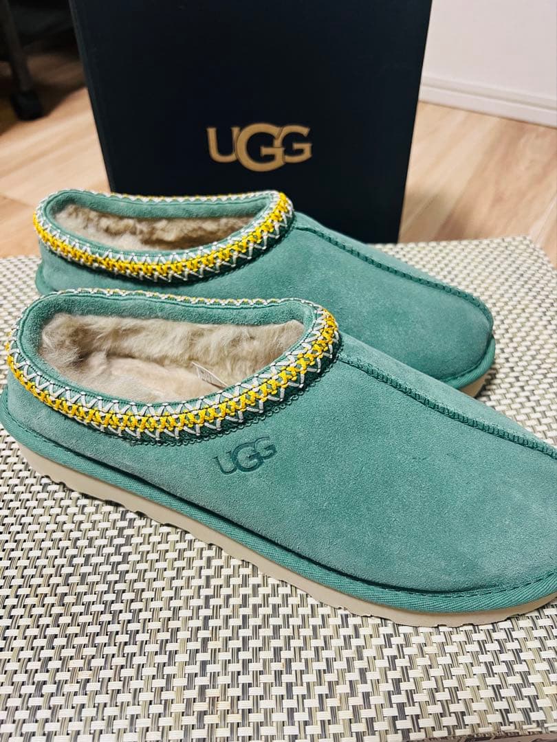 鮮やか 色 UGG グリーンスリッポン27cm UGG