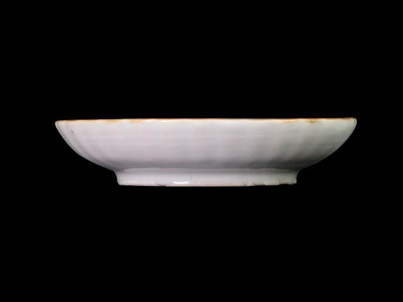 古伊万里 白磁 菊花皿 豆皿 D155 AS-CWg