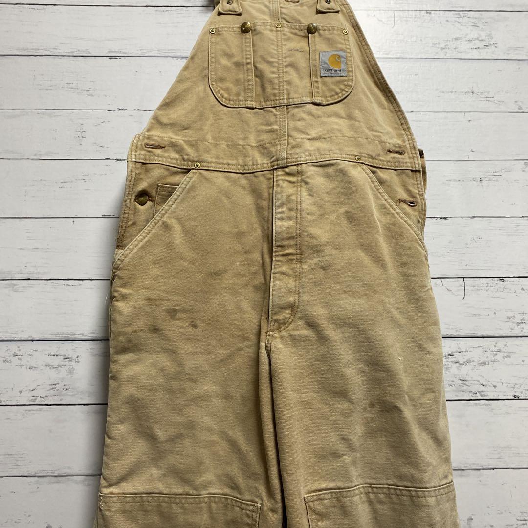 USA製carhartt カーハート ダブルニーオーバーオール ダック地