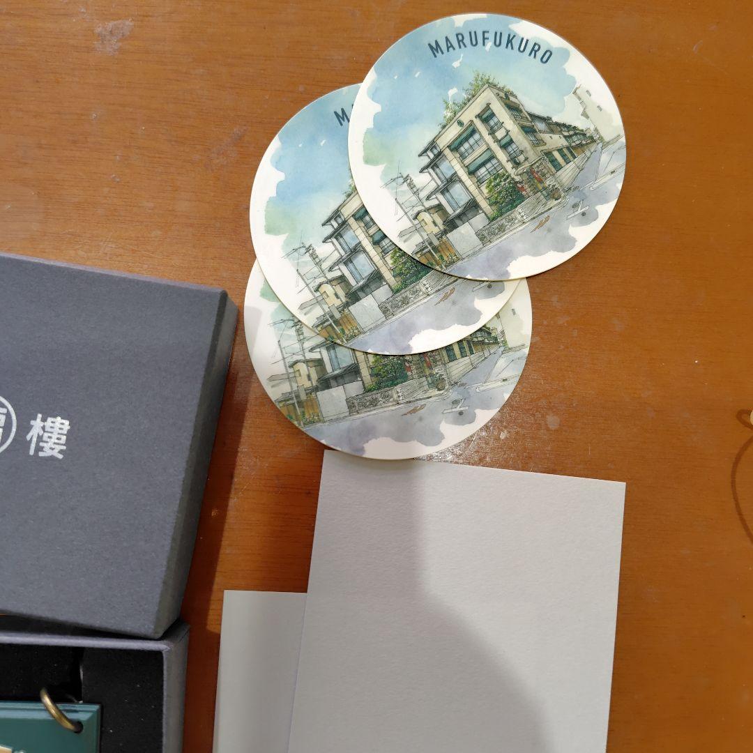 丸福樓　任天堂 キーホルダー　金属製　非売品ステッカー付き 丸福樓 任天堂 キーホルダー 金属製 非売品ステッカーメモ付き