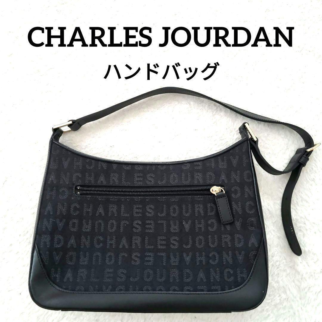 CHARLES JOURDAN シャルルジョルダン 総柄ナイロン ボストン