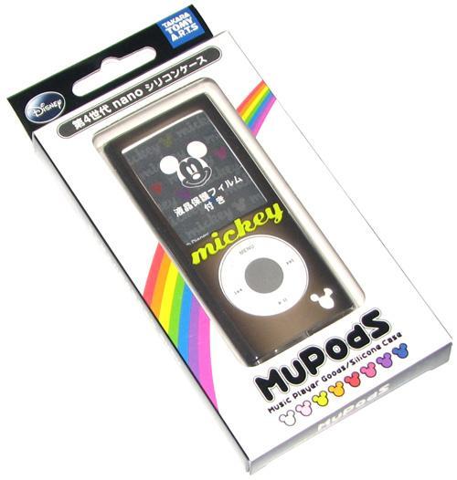 第4世代 iPod nano ミッキー シリコンケース保護フィルム付B YE