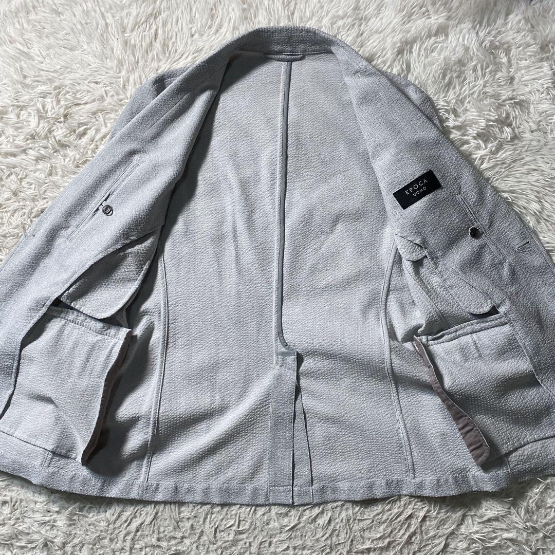 極美品】セットアップスーツ　シアサッカー　ストレッチ　2b　アンコン　XL 50
