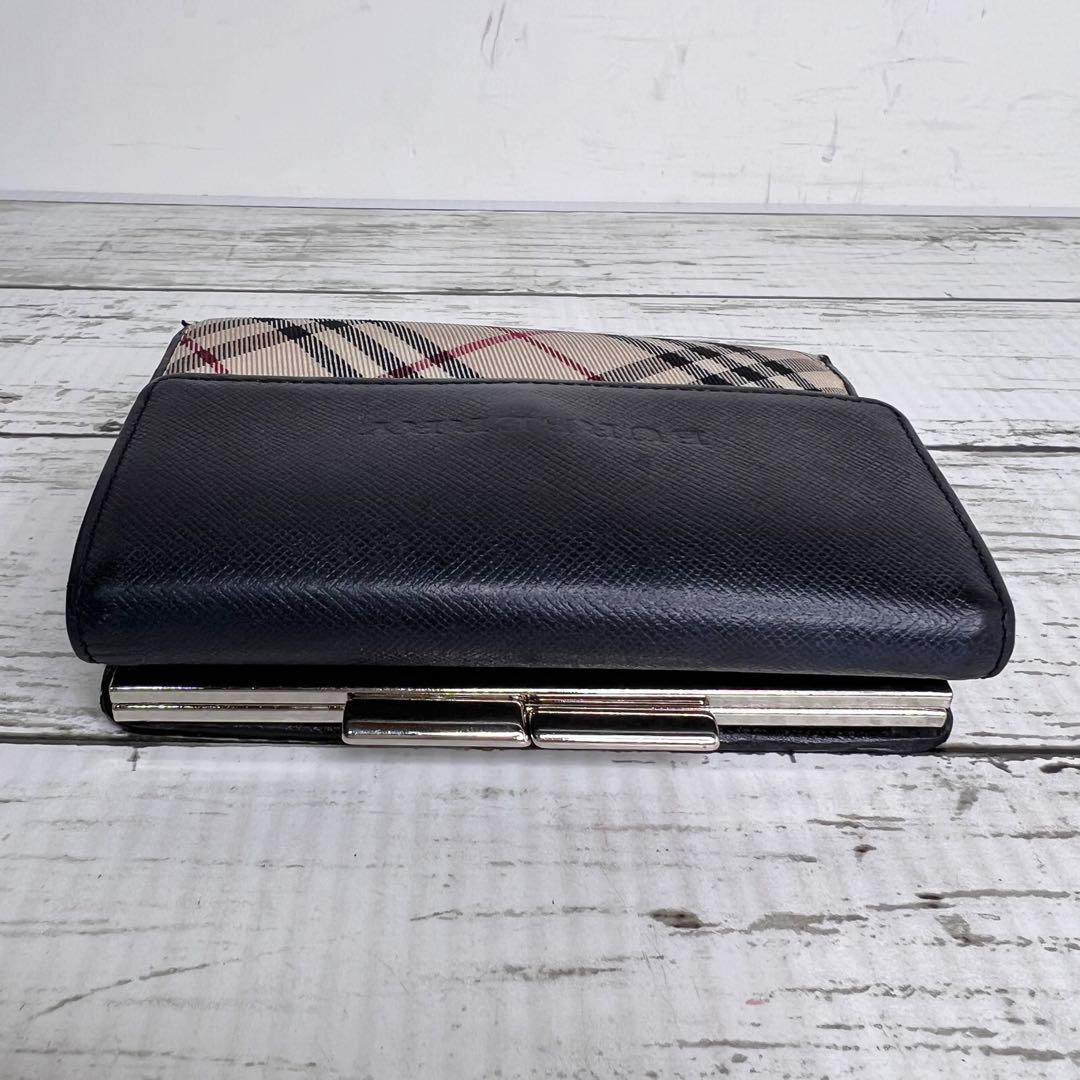 Burberry バーバリー ノバチェック がま口 二つ折り財布 小物