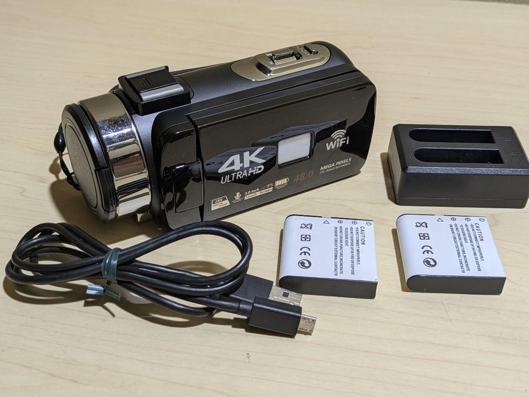 現状品 4Kビデオカメラ Wi-Fi機能付き 本体