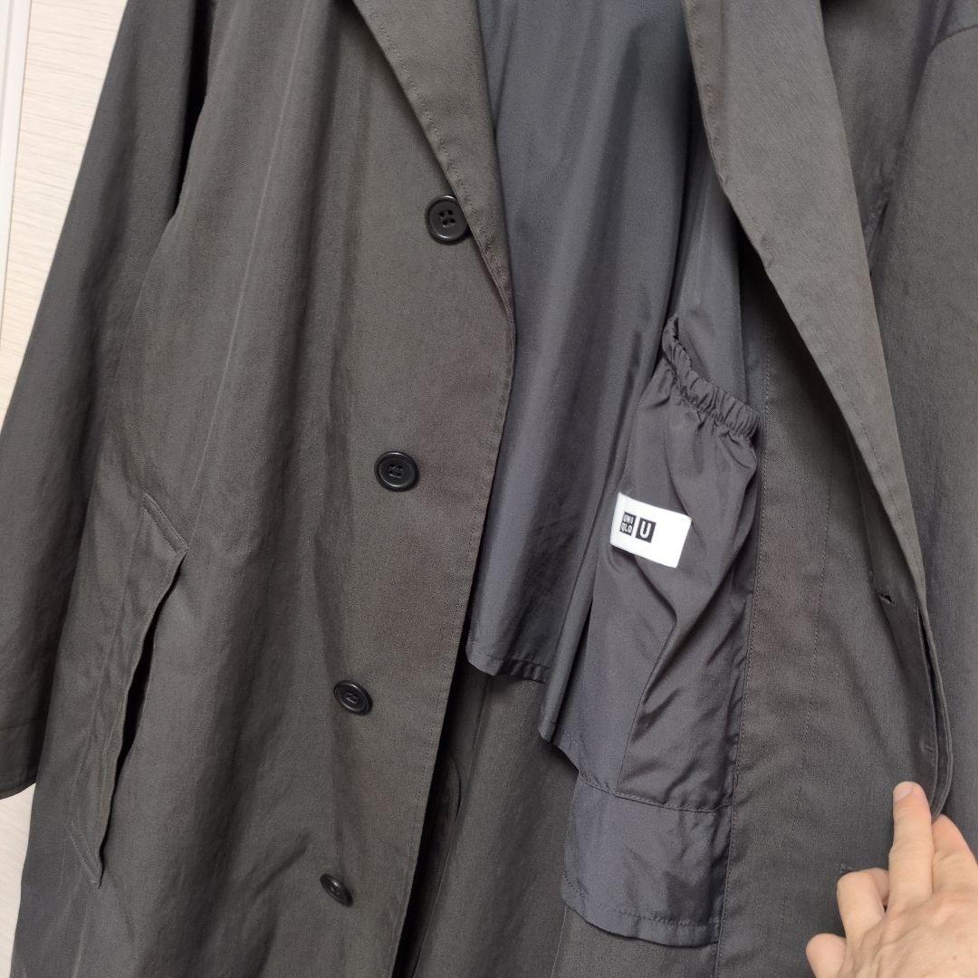 ユニクロU 24AWオーバーサイズステンカラーコート グレー M ユニクロU 24AWオーバーサイズステンカラーコート グレー M