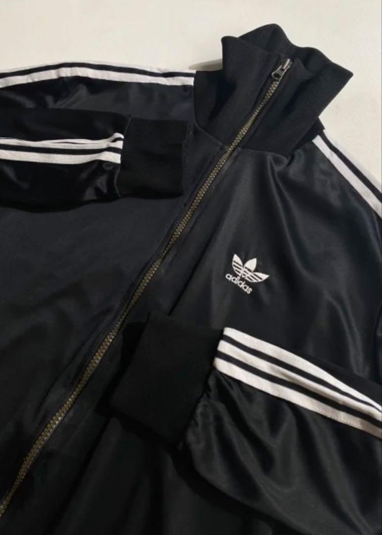 80s adidas ATP ジャージ ビンテージ トラックジャケット ブラック